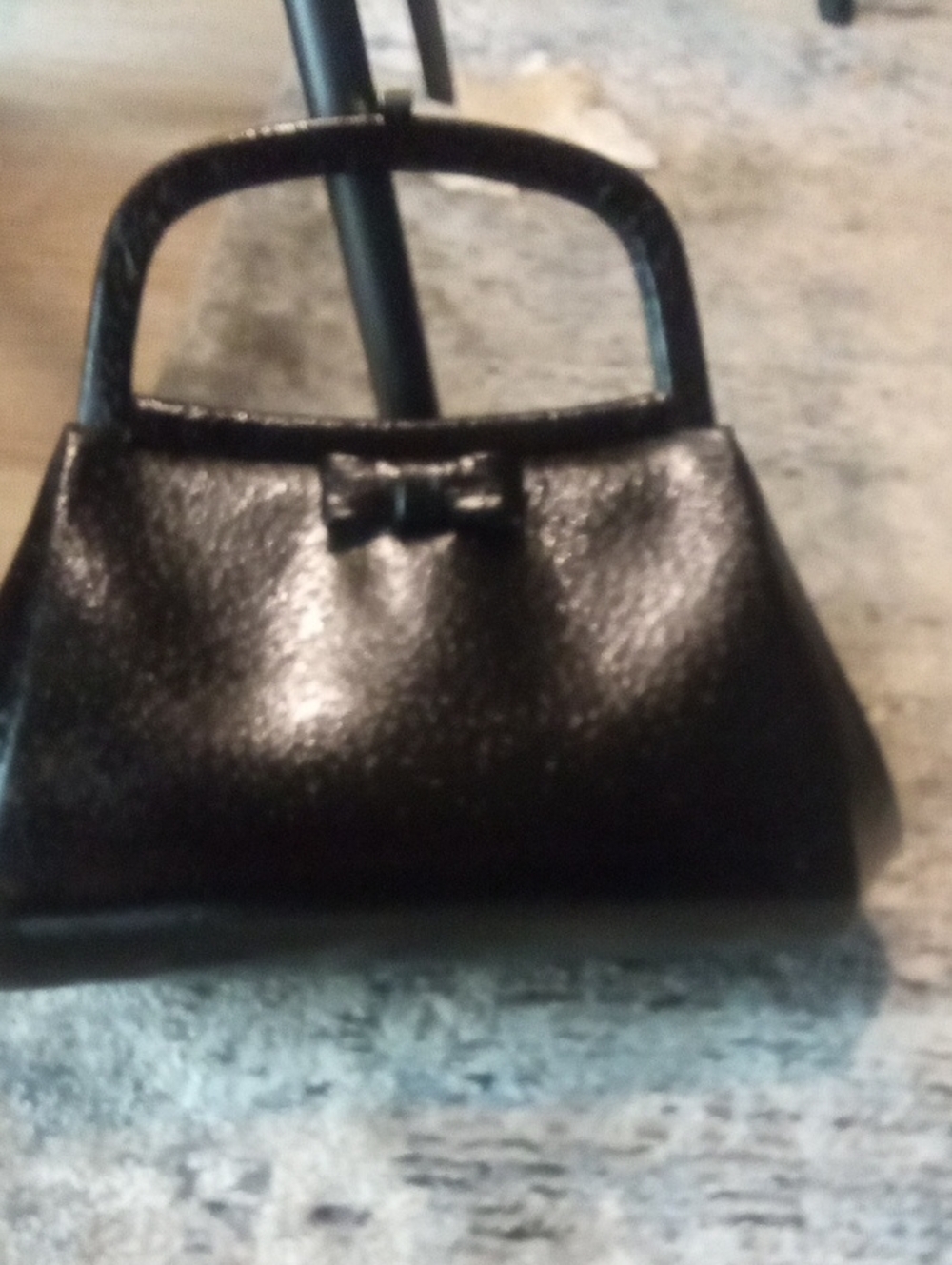 Custom One Of A Kind Bienen Davis Elegant Black Bow-Accent Women's Satchel